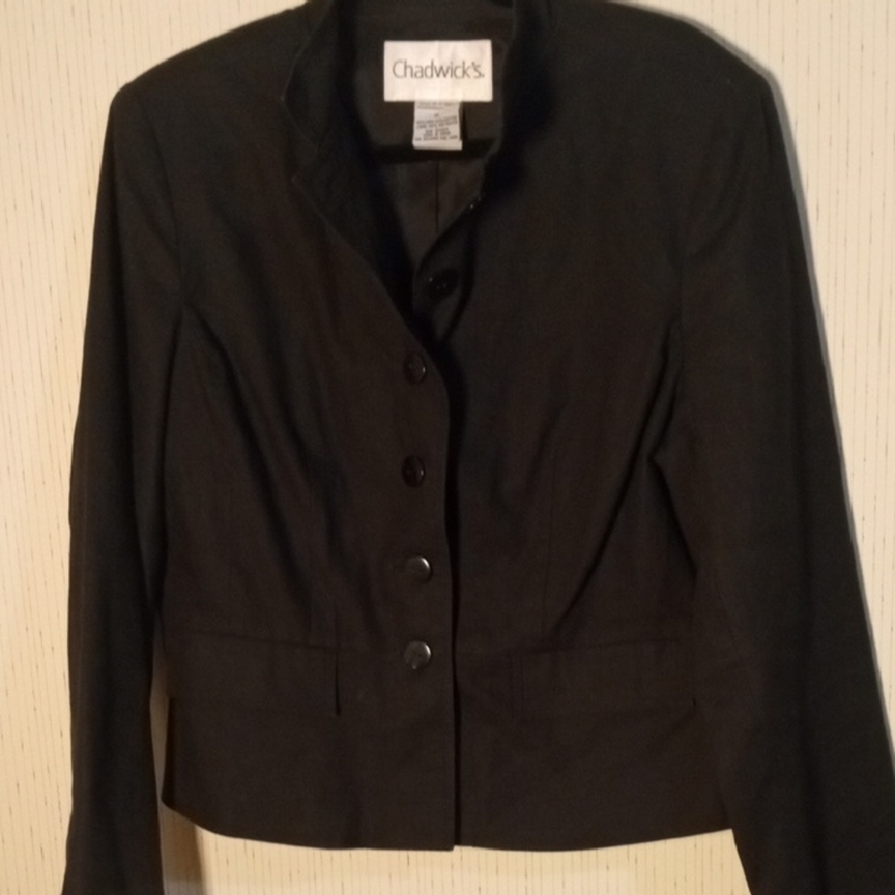 Chadwicks Women's Classic Black Blazer Size 16